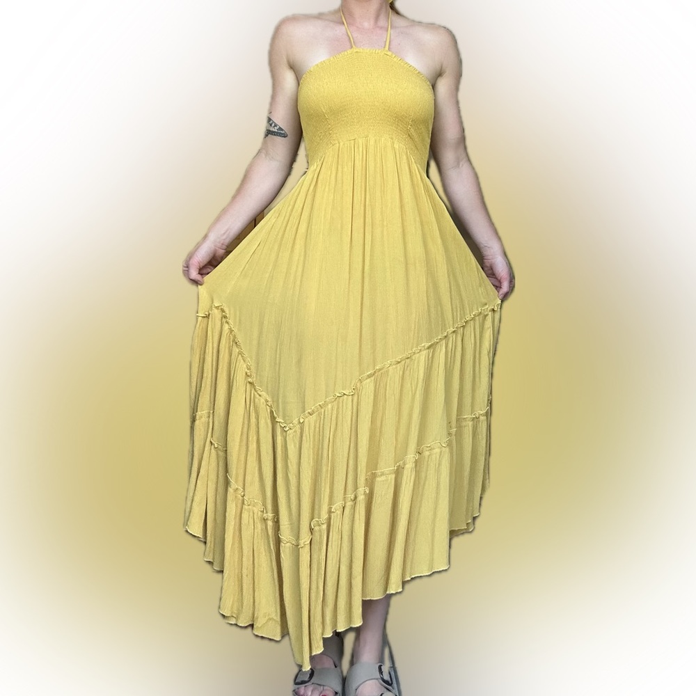 Tiered Halter Sun Dress